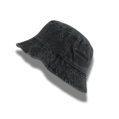 【在庫処分】UVカット 小顔効果 紫外線対策 折りたたみ カジュアル 冬 アウトドア 秋 夏 キャンプ 春 洗い加工 フェス ハット デニム風 登山 帽子 メンズ おしゃれ バケハ バケットハット 男女兼用 [Capprecier]