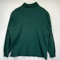古着 90's/90年代 ポロバイラルフローレン Polo by Ralph Lauren 長袖Tシャツ タートルネック スウェット 裾ポニー L  グリーン メンズ