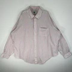 古着 90's/90年代 ブルックスブラザーズ Brooks Brothers 長袖シャツ ストライプ 胸ポケ USA製 XL  レッド系 マルチカラー メンズ