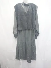 ◇ Θ MURUA ムルーア アンサンブル ワンピース ニットベスト サイズF グレー系 レディース E  【1507230001917】