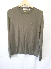 ◇ ⊇ UNIQLO ユニクロ ANYA HINDMARCH メリノクルーネック 長袖 ニット セーター サイズL ダークグリーン系 レディース E  【1507230002143】