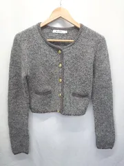 ◇ ⊇ MOUSSY マウジー 長袖 ニット カーディガン サイズFREE グレー系 レディース E  【1507230013446】