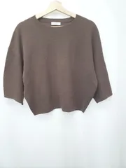 ◇ ⊂ BEAUTY & YOUTH ビューティアンドユース 五分袖 プルオーバー ニット 表記なし ブラウン系 レディース E  【1507230013408】