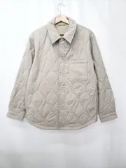 ◇ ⊇ GU ジーユー キルティング 長袖 ブルゾン サイズM ベージュ系 メンズ E  【1507230013255】