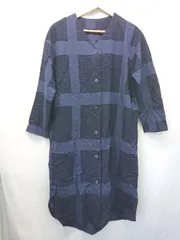 ◇ ⊂ patterntorso アンティカ パターントルソ 長袖 膝下丈 ワンピース 表記なし ブルー系 ネイビー系 レディース E  【1507230013699】