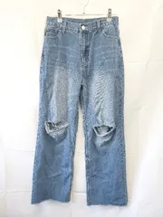 ◇ Θ HOLIDAY ホリデイ ダメージ加工 デニム パンツ ジーンズ サイズM ブルー系 レディース E  【1507230013521】