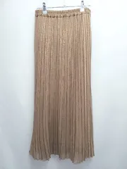 ◇ ⊂ Simplicite シンプリシテェ チェック ロング丈 プリーツ スカート 表記なし ブラウン系 マルチ レディース E  【1507230013965】