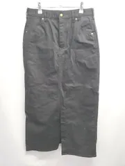 ◇ ⊂ フリークスストア ストレッチ スリット ロング丈 ナロー スカート サイズ縦M 横L+ ブラック系 レディース E  【1507230013897】