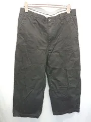 ◇ ⊇ UNIQLO ユニクロ ワイドフィット チノパン サイズウエスト88㎝ ブラック系 メンズ E  【1507230013842】