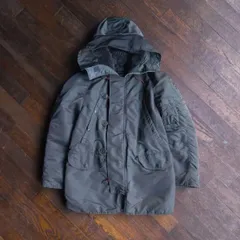 ALPHA INDUSTRIES アルファインダストリーズ N-3B ナイロンフライトジャケット ミリタリー　カーキ メンズ XS USA製