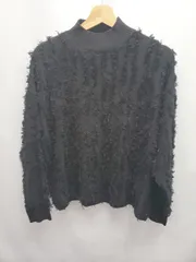 ◇ ⊇ Ray BEAMS レイ ビームス フリンジ ハイネック 長袖 プルオーバー ニット 表記なし ブラック系 レディース E  【1507230014221】