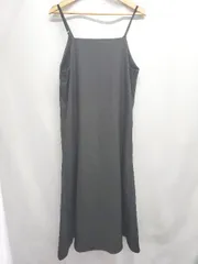 ◇ ⊂ un dix cors アンディコール ロング丈 キャミソール ワンピース サイズL ブラック系 レディース E  【1507230014207】