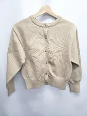 ◇ Θ green label relaxing UNITED ARROWS 長袖 スポンジニット カーディガン 表記なし ベージュ系 レディース E  【1507230014245】