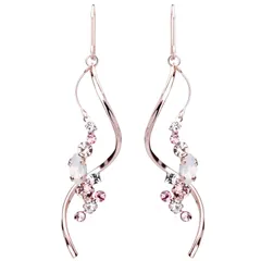 【特価商品】LOKUMI ピアス 日本製 プレシオサ クリスタル 金属アレルギー対応 フック フックピアス ビジュー 大振り スイング レディース シンプル 人気 揺れる ニッケルフリー ギフト プレゼント tp-81