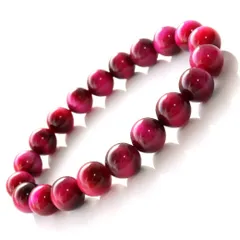 【新着商品】ブレスレット 10mm タイガーアイ 虎目石 ピンク 天然石 パワーストーン STONE] 内周 [GOLD 約16.5cm