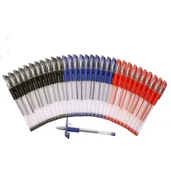 【特価セール】イラスト 勉強 文房具 筆記用具 事務用 細い 丸つけ 人気 (黒赤青３色) 100本 まとめ買い 青 赤 黒 書きやすい ボールペン