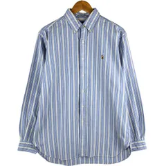 古着 ラルフローレン Ralph Lauren CLASSIC FIT クラシックフィット マルチストライプ 長袖 ボタンダウンストライプシャツ/eaa593701