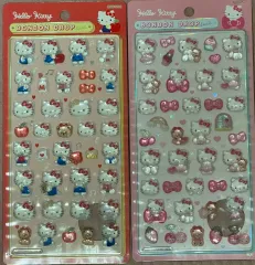 サンリオ ハローキティ レッド ピンク 3D立体 ボンボン ドロップ ステッカー 未開封