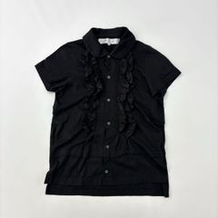 美品✨トリココムデギャルソン フリル 半袖シャツ ブラック 黒 AD2003