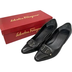 フェラガモ ブラック パンプス ハイヒール ヴァラツイスト　6 1/2