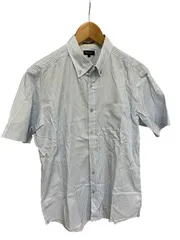 RE328 Paul Smith ポールスミス　ボタンダウン　半袖シャツ　ストライプ　ブルー　メンズ　サイズL