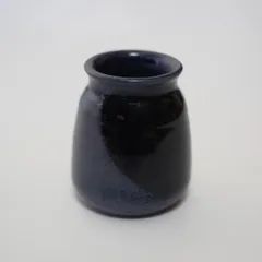 German Studio pottery glaze vase (dark blue) | フラワーベース | ドイツ ヴィンテージ 花瓶 ミッドセンチュリー