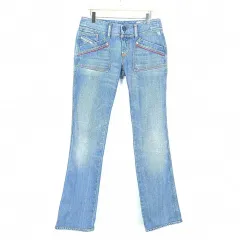 DIESEL レディース RECKFLY ウォッシュ デニムパンツ ライトブルー 64 (HU41190)