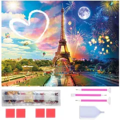 【人気商品】ダイヤモンドアート Rinimie ダイヤモンドアート キット ダイアモンドビーズ絵画キット 5Dモザイクアート DIY 手作り絵画手芸キット ダイヤモンド塗装 全面貼り付けタイプ 芸術品 家用装飾 30x40cm