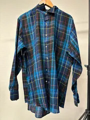 CAREER CLUB チェック シャツ ブルー L US古着