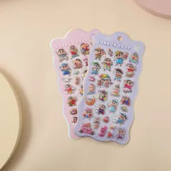【新品】超人気 クレヨンしんちゃん 2枚セット 3D 立体クリスタルステッカー 可愛い キャラクター シールセット 手帳デコ スクラップブック 日記帳