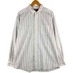 古着 ラルフローレン Ralph Lauren POLO by Ralph Lauren CORWIN マルチストライプ 長袖 コットンストライプシャツ/eaa595097