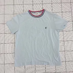 ◇ ⊂ GYMPHLEX ジムフレックス ワンポイント刺繡 半袖 Tシャツ カットソー サイズ14 ライトブラック系 レディース E  【1508270008867】