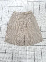 ◇ ⊂ Munsingwear マンシングウェア ストライプ キュロット パンツ サイズ9 ブラウン系 ホワイト系 レディース メンズ E  【1508270008751】