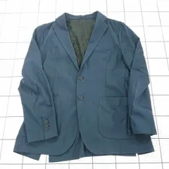 ◇ Θ VISARUNO ビサルノ　ストライプ 薄手 長袖 テーラードジャケット サイズ175B ネイビー ブラック系 メンズ E  【1508060013064】