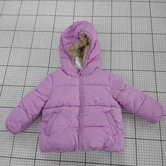 ◇ ⊇ GAP ギャップ baby キッズ 子供服 裏ボア 長袖 ジップアップ ブルゾン サイズ18-24 90cm パープル系 女の子 E  【1508060012951】