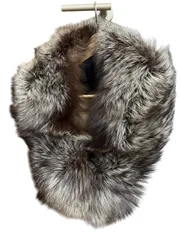 RE328 SAGA FOX サガフォックス　ストール　ショール　毛皮　ブラウン系ミックス　大判　レディース