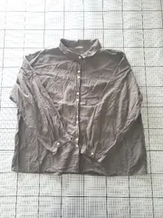 ◇ Θ SM2 サマンサ モスモス コットン 長袖 シャツ ブラウス サイズF チャコールグレー系 レディース E  【1508060013620】