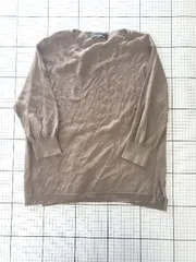 ◇ ⊂ green label relaxing UNITED ARROWS サマーニット 五分袖 カットソー ブラウン系 レディース E  【1508060013590】