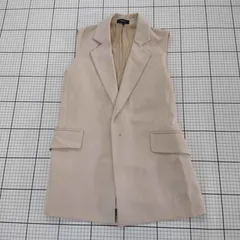 ◇ Θ Theory セオリー ボタンレス ジレ ベスト サイズ2 ベージュ系 レディース メンズ E  【1508060013460】