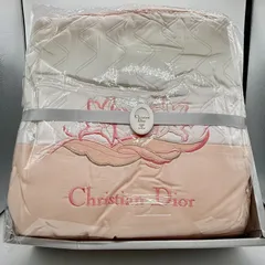 【未使用品】Christian Dior クリスチャンディオール 掛け布団 寝具 刺繍 ピンク 昭和レトロのサムネイル