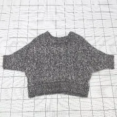 ◇ ⊇ アズール バイマウジー メランジ ドルマンスリーブ 長袖 ニット セーター サイズF ブラック ホワイト系 レディース E  【1508060013910】