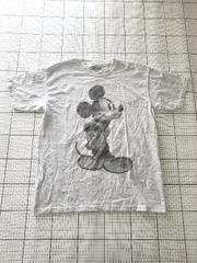 ◇ ⊂ Disney ディズニー ミッキーマウス プリント 半袖 Tシャツ カットソー サイズM グレー系 レディース メンズ E  【1508060013774】