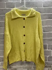 【G3-75】◇ SM2 ／ Samansa Mos2 Fサイズ カーディガン　黄色