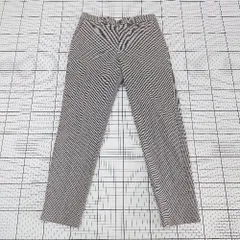 ◇ ⊇ グローバルワーク チェック柄 テーパード スラックスパンツ サイズM ベージュ ブラック ブラウン系 メンズ E  【1508060014214】