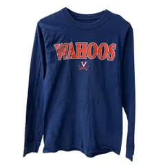 Hanes 長袖 ロゴTシャツ S～ ネイビー ヘインズ ロンT カットソー プリント トップス 春物 a711-5084のサムネイル