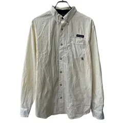 Columbia PFG 長袖 無地シャツ M ホワイト コロンビア 無地 ボタンダウン 胸ポケット フィッシング 長袖シャツ トップス 春物 a711-5103