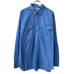 Columbia PFG 長袖 無地シャツ XL ブルー コロンビア 無地 胸ポケット フィッシング 長袖シャツ トップス 春物 a711-5107のサムネイル