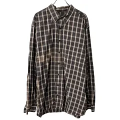 Eddie Bauer 長袖 チェックシャツ 2XL ダークブラウン エディーバウアー ボタンダウン 胸ポケット 長袖シャツ トップス 春物 a711-5141のサムネイル