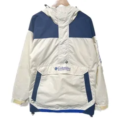 Columbia　ナイロンジャンパー　マウンテンパーカー　アノラックパーカー　ジップ付き　フード付き　バイカラー　アウトドア　古着