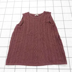 ◇ ⊆ URBAN RESEARCH アーバンリサーチ コットン ニット ベスト サイズF ブラウン系 レディース E  【1508260055727】
